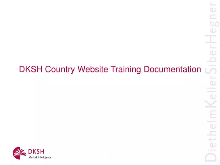 dksh country website training documentation