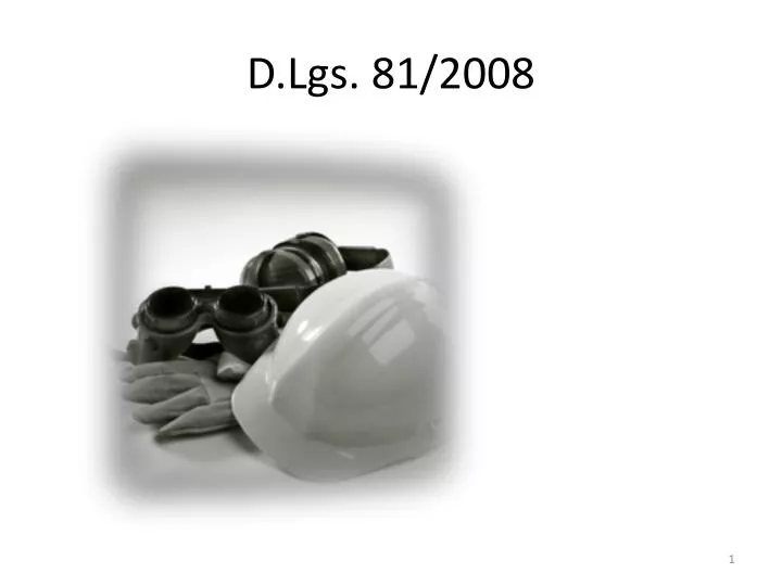 d lgs 81 2008