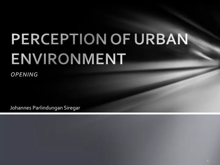 perception of urban environment