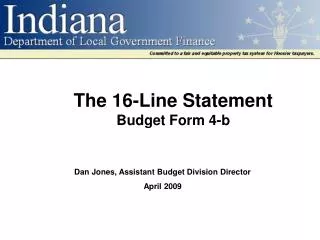The 16-Line Statement Budget Form 4-b