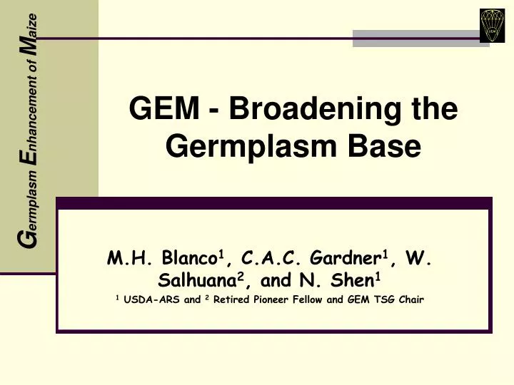 gem broadening the germplasm base