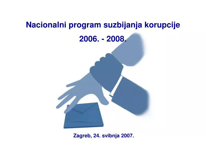 nacionalni program suzbijanja korupcije 2006 2008