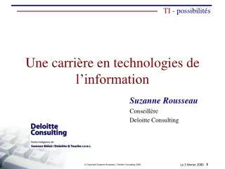 une carri re en technologies de l information