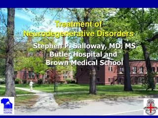 Treatment of Neurodegenerative Disorders