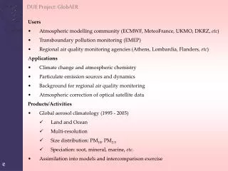 DUE Project: GlobAER