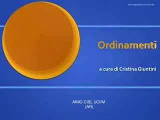 ordinamenti