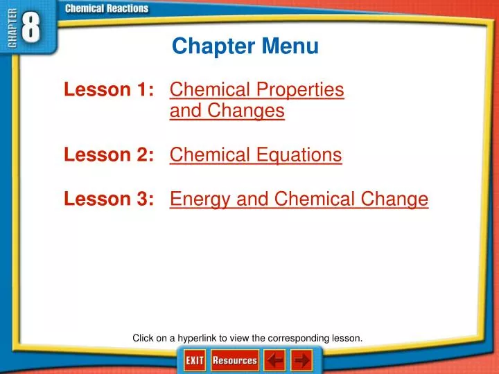 chapter menu