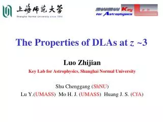 The Properties of DLAs at z ~ 3