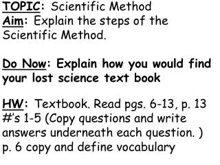 What is the Scientific Method?