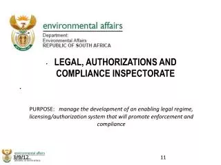 LEGAL, AUTHORIZATIONS AND COMPLIANCE INSPECTORATE