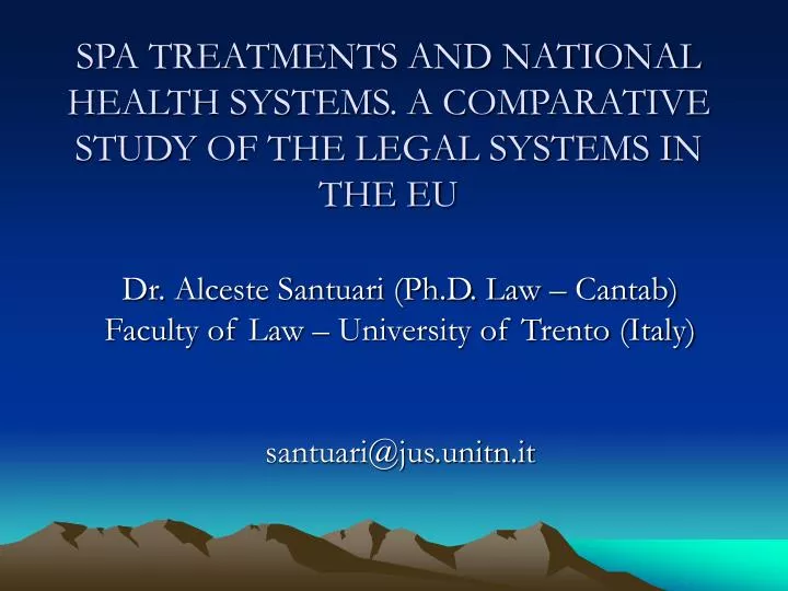spa treatments and national health systems a comparative study of the legal systems in the eu