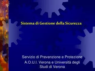 sistema di gestione della sicurezza