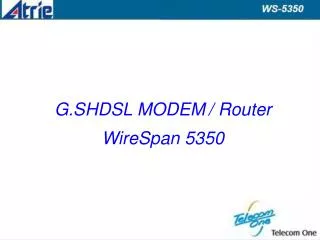G.SHDSL MODEM / Router WireSpan 5350