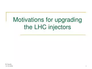 Motivations for upgrading the LHC injectors