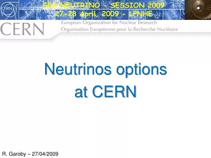 n eutrinos options at cern