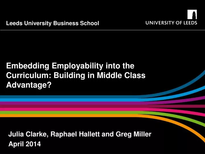 embedding employability into the curriculum building in middle class advantage