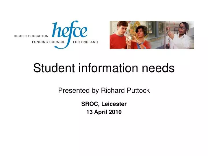 student information needs