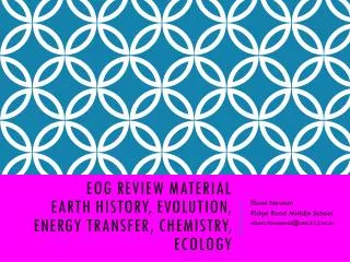EOG Review Material Earth History, Evolution, Energy Transfer, Chemistry, Ecology