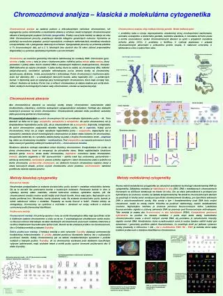 chromoz mov anal za klasick a molekul rna cytogenetika
