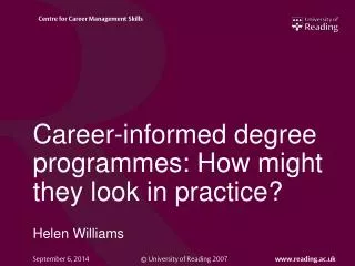Career-informed degree programmes: How might they look in practice?