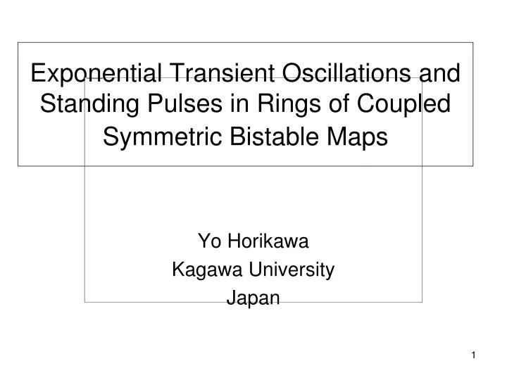 exponential transient oscillations and standing pulses in rings of coupled symmetric bistable maps