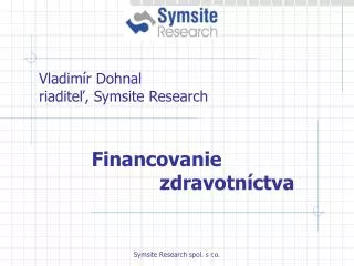 vladim r dohnal riadite symsite research