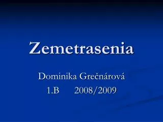 zemetrasenia
