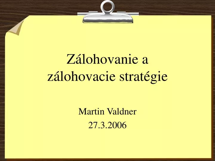 z lohovanie a z lohovacie strat gie