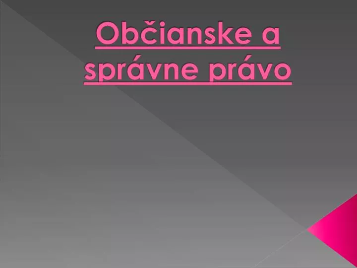 ob ianske a spr vne pr vo