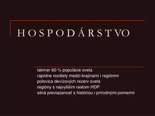 h o s p o d r s t vo
