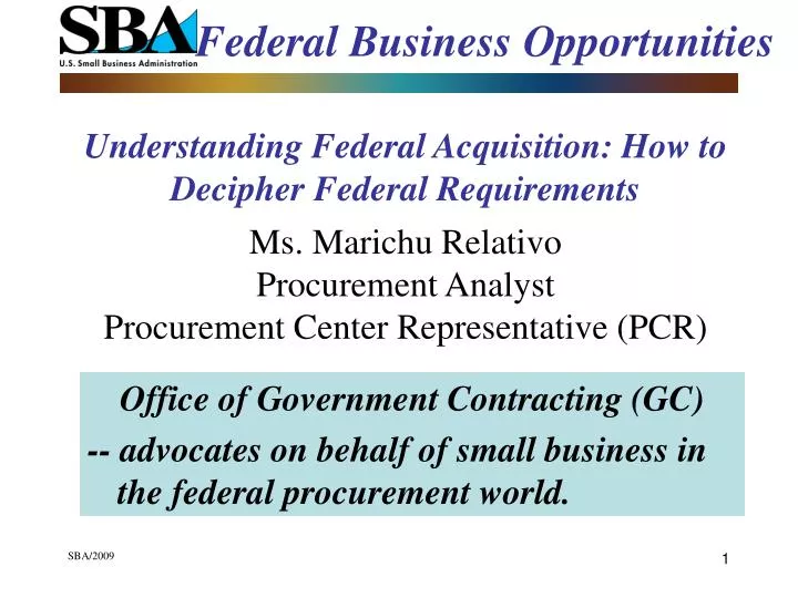 federal business opportunities
