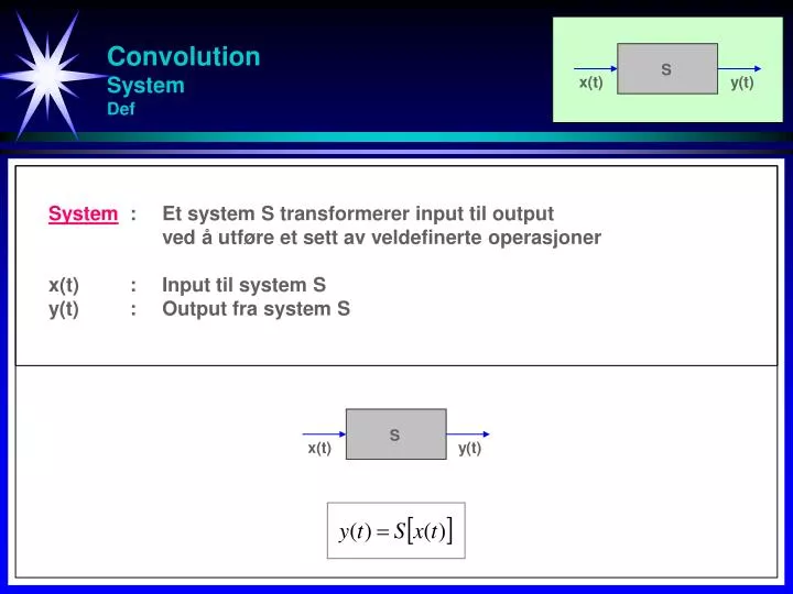 convolution system def