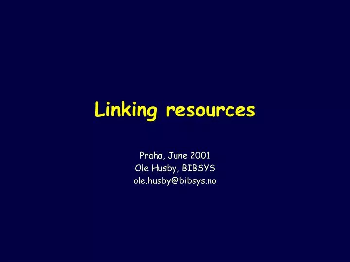 linking resources