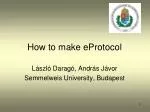How to make eProtocol - slide 1