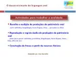 O desenvolvimento da linguagem oral - slide 1