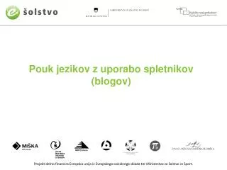 Pouk jezikov z uporabo spletnikov (blogov)