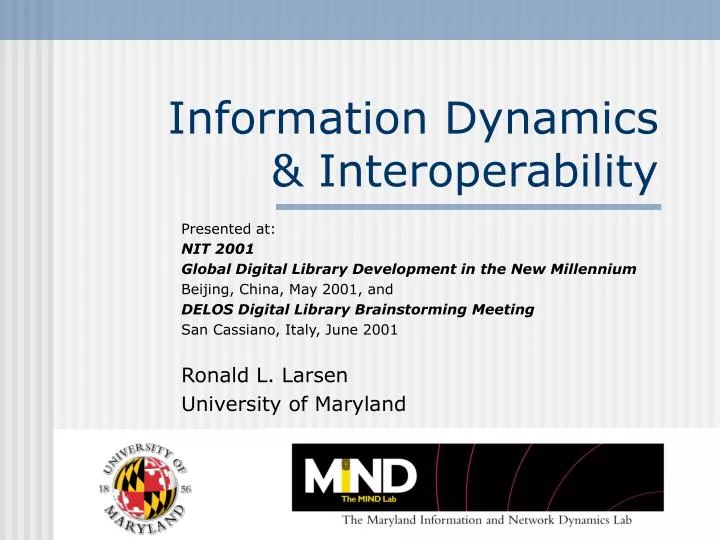 information dynamics interoperability