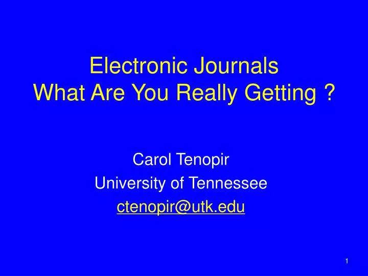 electronic journals what are you really getting