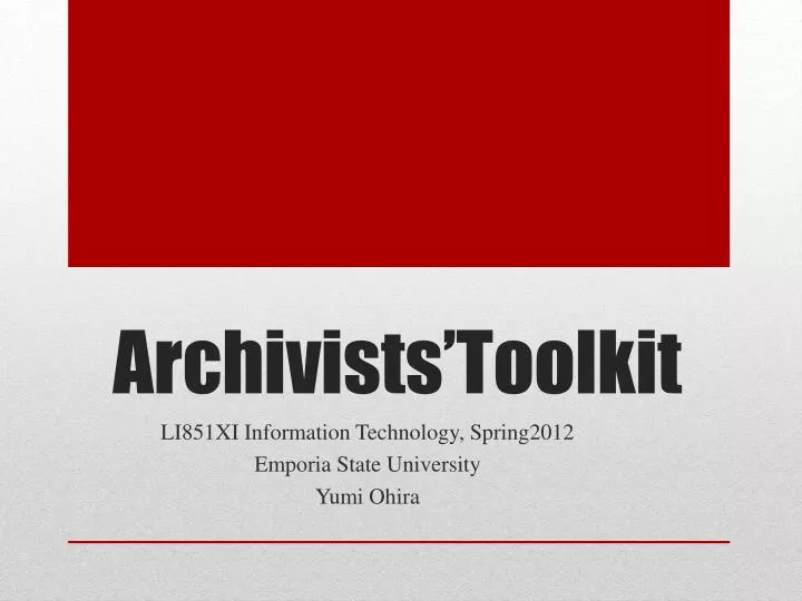 archivists toolkit