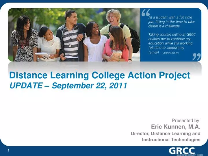 distance learning college action project update september 22 2011