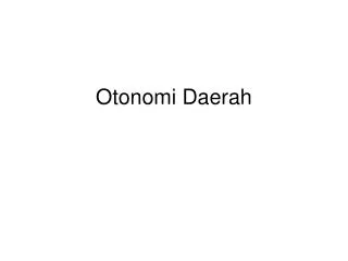 otonomi daerah