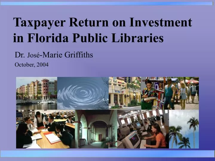 taxpayer return on investment in florida public libraries
