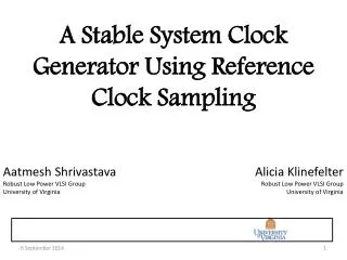 A Stable System Clock Generator Using Reference Clock Sampling