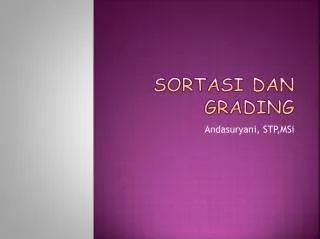 sortasi dan grading