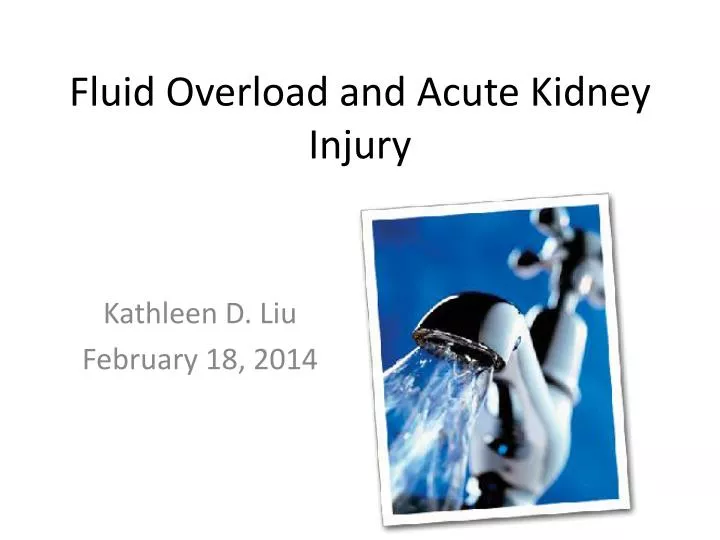 fluid overload and acute kidney injury