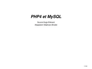 php4 et mysql