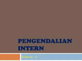 pengendalian intern