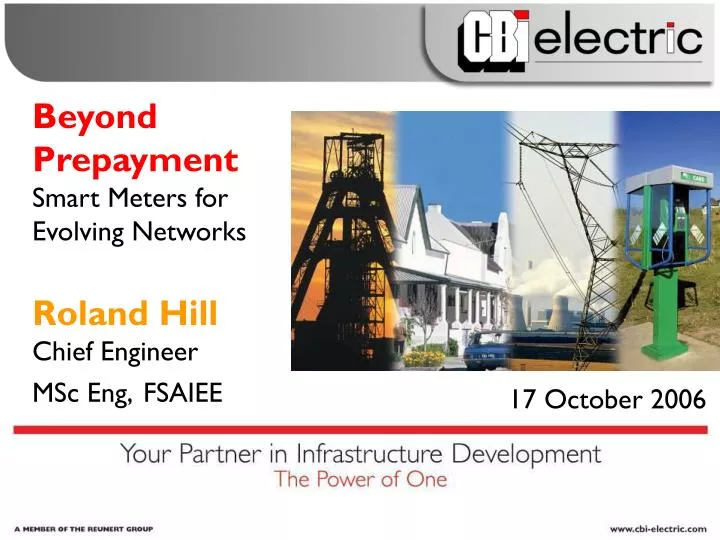 beyond prepayment smart meters for evolving networks roland hill chief engineer msc eng fsaiee