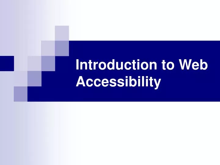 introduction to web accessibility