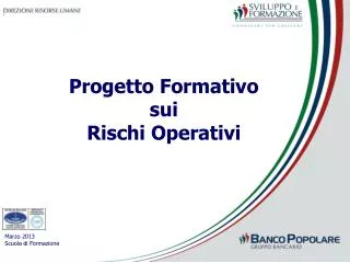 progetto formativo sui rischi operativi